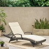 GDFStudio Olivia Outdoor Water Resistant Fabric Chaise Lounge Cushion - 2 of 4