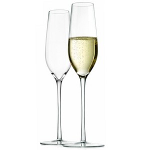 NutriChef Crystal Champagne Flutes - Ultra Clear, Elegant Champagne Glasses, Hand Blown - 1 of 4