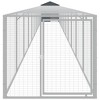 vidaXL Galvanized Steel Chicken Cage with Extended Run - Anthracite, Sturdy Design with Mesh Panel and Weather-Resistant Roof - 46.1"x480.7"x48.4" - 3 of 4