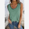 Amaryllis Women’s Sleeveless Tank Top Lightweight Relaxed Fit Casual Everyday Wear Basic Scoop Neck - 3 of 4