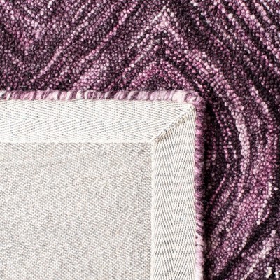 Hand-Tufted Purple Wool Square Area Rug, 6' x 6'