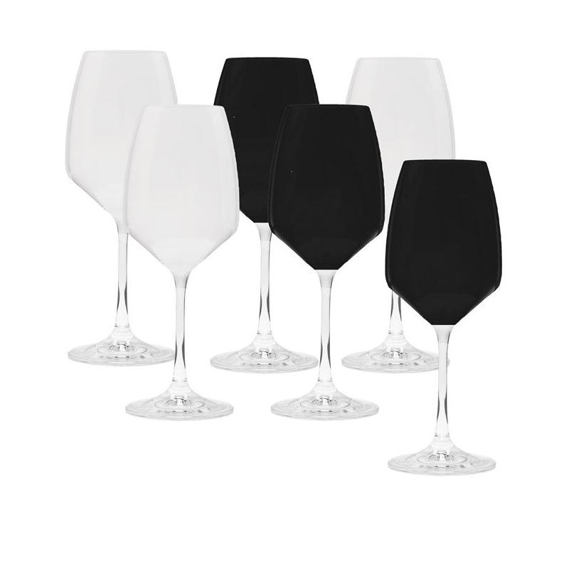 Classic Touch Set of 6 Water Glasses with Clear Stem, 9.5"H, 4 of 5