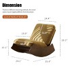 Glider Rocking Chair with Retro Corduroy Upholstery and Solid Wood Frame,Accent Chair for Living Room,Bedroom,Nursery-Baofuwish - 4 of 4