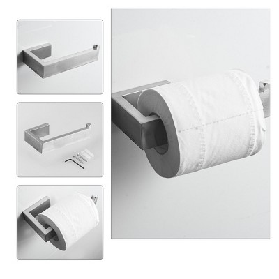 Brushed Nickel Wall Mounted 4-Piece Towel Rack Set