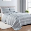 Isla Jade King Striped Quilt Set Gray - 4 of 4