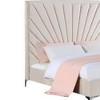 87" Eastern King Bed Faiz Bed Beige Velvet - Acme Furniture - image 2 of 4