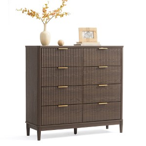 Modern Large Dresser with Deep Storage Drawers and Metal Pulls for Bedroom or Entryway - 1 of 4