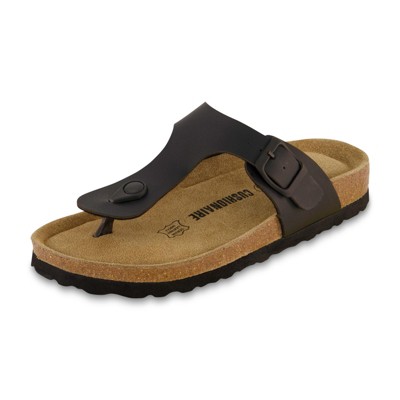 CUSHIONAIRE Women's Leah Cork Footbed Sandal With +Comfort