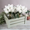 Nature Spring Rose Artificial Flowers - 24Pc Real Touch 11.5-Inch Fake Flower Set with Stems - 2 of 4