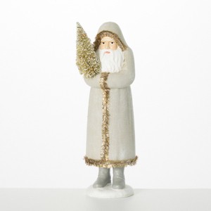 14"H Sullivans Gold Tipped Santa Figurine, Christmas Decor - 1 of 3