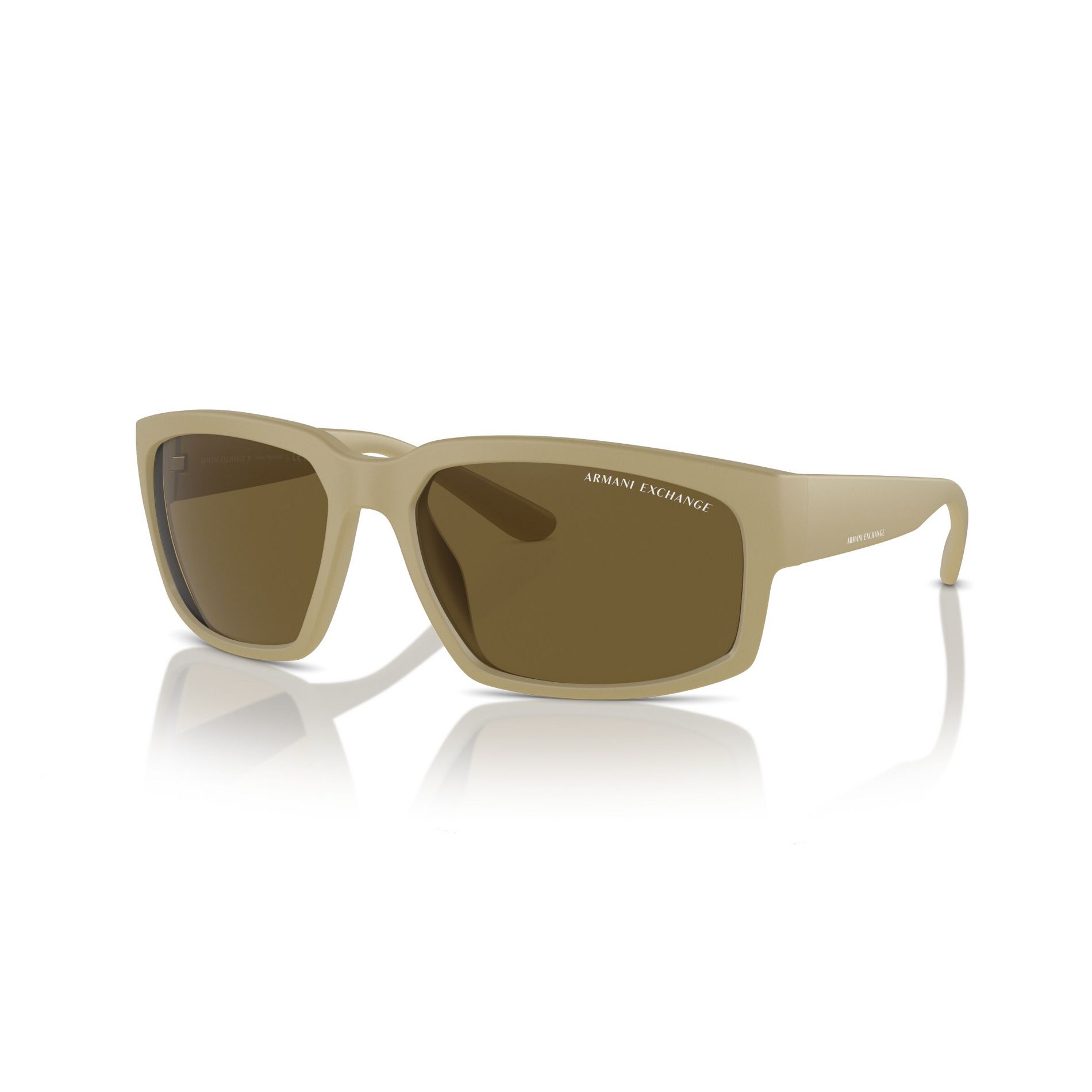 Armani Exchange AX4142SU 61mm Man Rectangle Sunglasses Dark Brown Lens