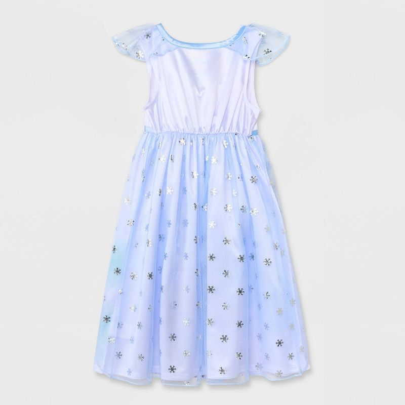 Toddler Girls' Frozen Elsa NightGown Pajama - Blue/White, 2 of 4
