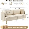 Oversize Velvet Sofa Couch - 76" Comfy Loveseat with Extra Deep Seats & Removable Pillows, Beige - 2 of 4
