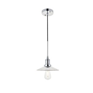 Elegant Lighting Waltz 1 light chrome Pendant - 1 of 4