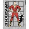 Shazam! Character And Grid Crew Neck Long Sleeve Athletic Heather Youth Boy's Sweatshirt - 2 of 2