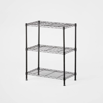 3-Tier Metal Shelving Storage Unit, Size: Silver