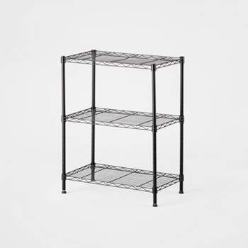 2 Tier Wall Mounted Shelf With Towel Bar Silver - Organize It All