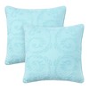Chanasya Damask Blue Boho Embroidered Throw Pillow Cover- 2-Piece Set - 18" x 18” - 2 of 4