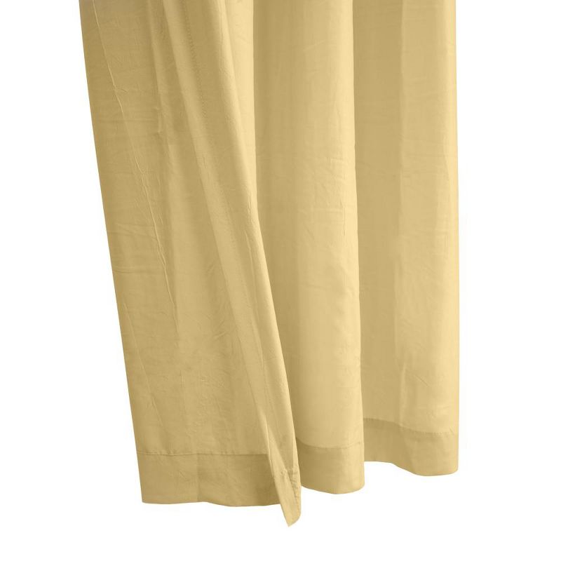 Habitat Harmony Light Filtering Crinkled Texture on Supple Drapeable Flowing Fabric Grommet Curtain Panel Yellow, 4 of 6