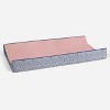  Bacati - Olivia Solid Coral/Navy Quilted Changing Pad Cover - 3 of 4
