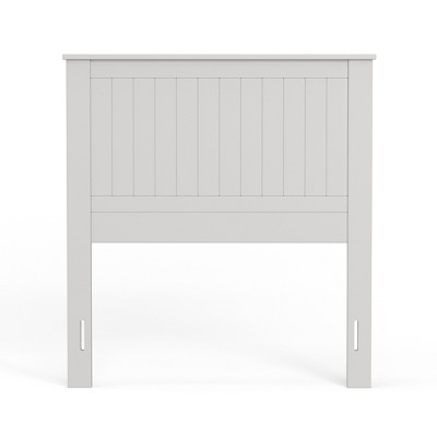 Gloss White Twin Wood Panel Headboard