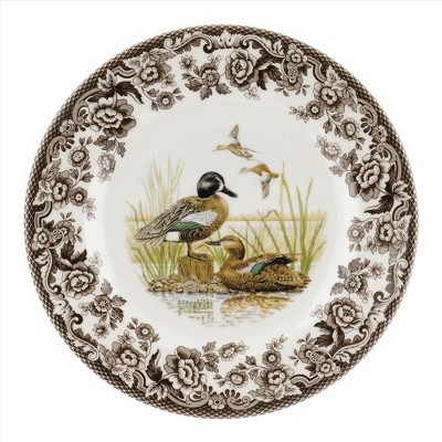 Spode Woodland Salad Plate, Blue Winged Teal, 8 in, Perfect for Thanksgiving and Other Special Occasions, Made from Fine Earthenware, Dishwasher Safe