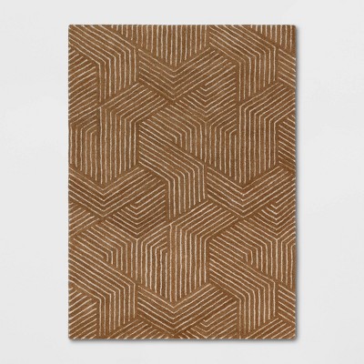 5'x7' Concentric Hand Tufted Area Rug Brown - Threshold™