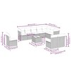 vidaXL Garden Sofa Set Grey PE rattan Large Modular Garden Sofa Set - 3 of 4