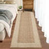 Modern Area Rugs Washable Bordered Floor Carpet, Foldable Contemporary Striped Indoor Mat, Non-Slip Low Pile Accent Rugs for Bedroom, Kitchen, Laundry - 3 of 4