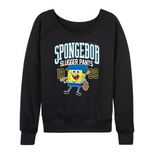 Women's - SpongeBob SquarePants - SpongeBob Slugger Pants Lightweight French Terry Slouchy - 1 of 4