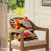 TopComfy Support Pillow La Broderie Embroidered Throw Pillow with Feather Down Insert for Cozy Decor, Multicolored, 18"*18"*5" - 2 of 4
