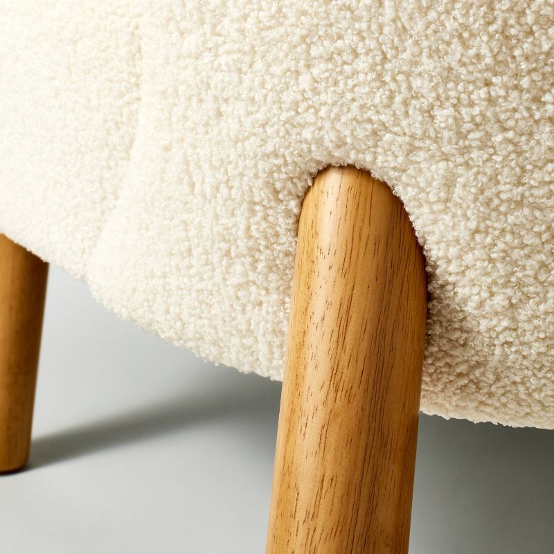 Sculpted Faux Shearling Accent Chair Cream - Threshold&#8482; designed with Studio McGee, 6 of 13