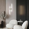 LLHZSY 23 3/5-in 2-Light Minimalist Linear LED Vanity Light-Nickel-6000K Cool White Light - 4 of 4