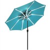 Costway 9Ft Solar LED Market Umbrella Aluminum Crank Tilt 16 Strip Lights - 2 of 4
