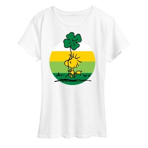 Women's - Peanuts - Woodstock Shamrock Short Sleeve Graphic T-Shirt - 1 of 4