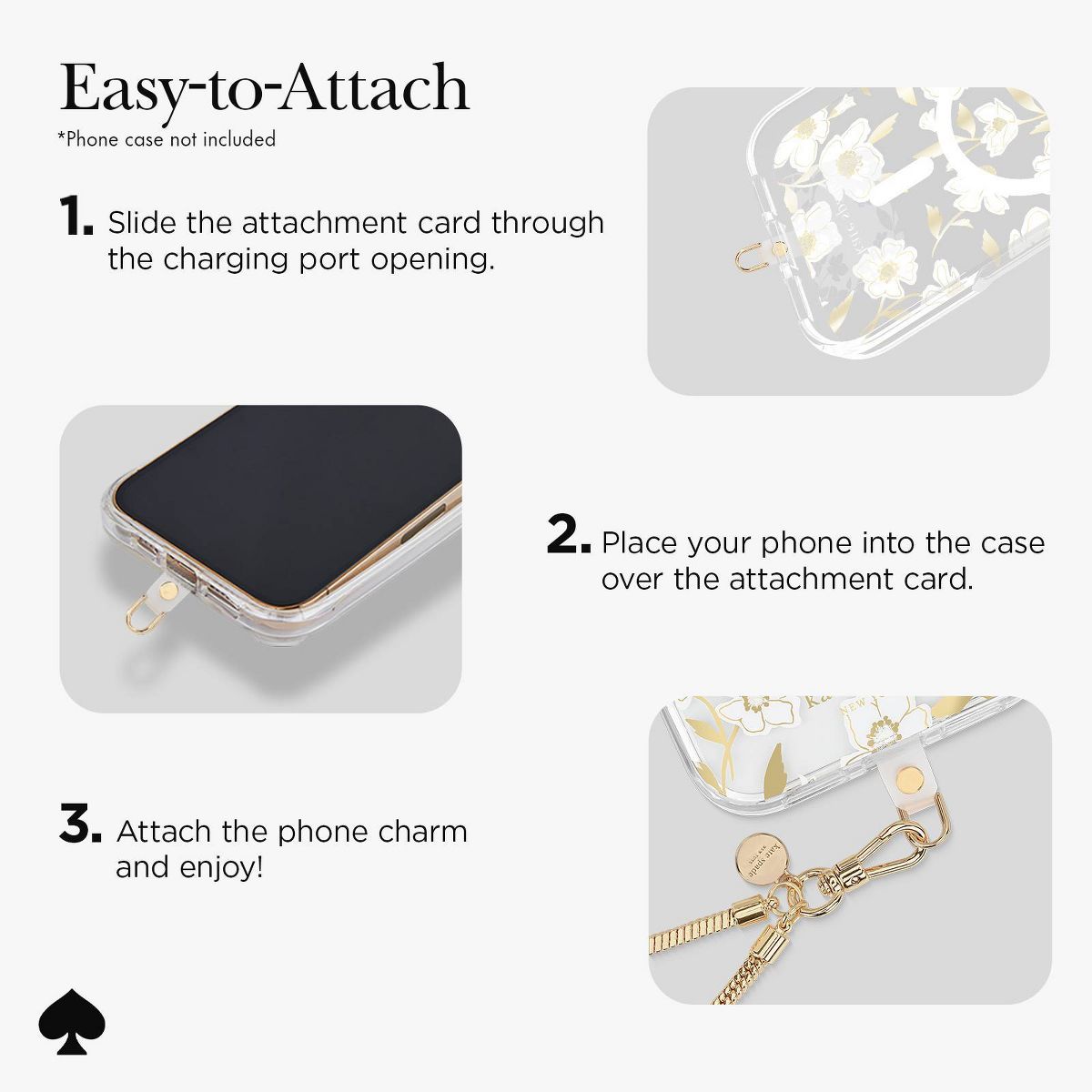Kate Spade Anchor Card Phone Charm - thumbnail 7