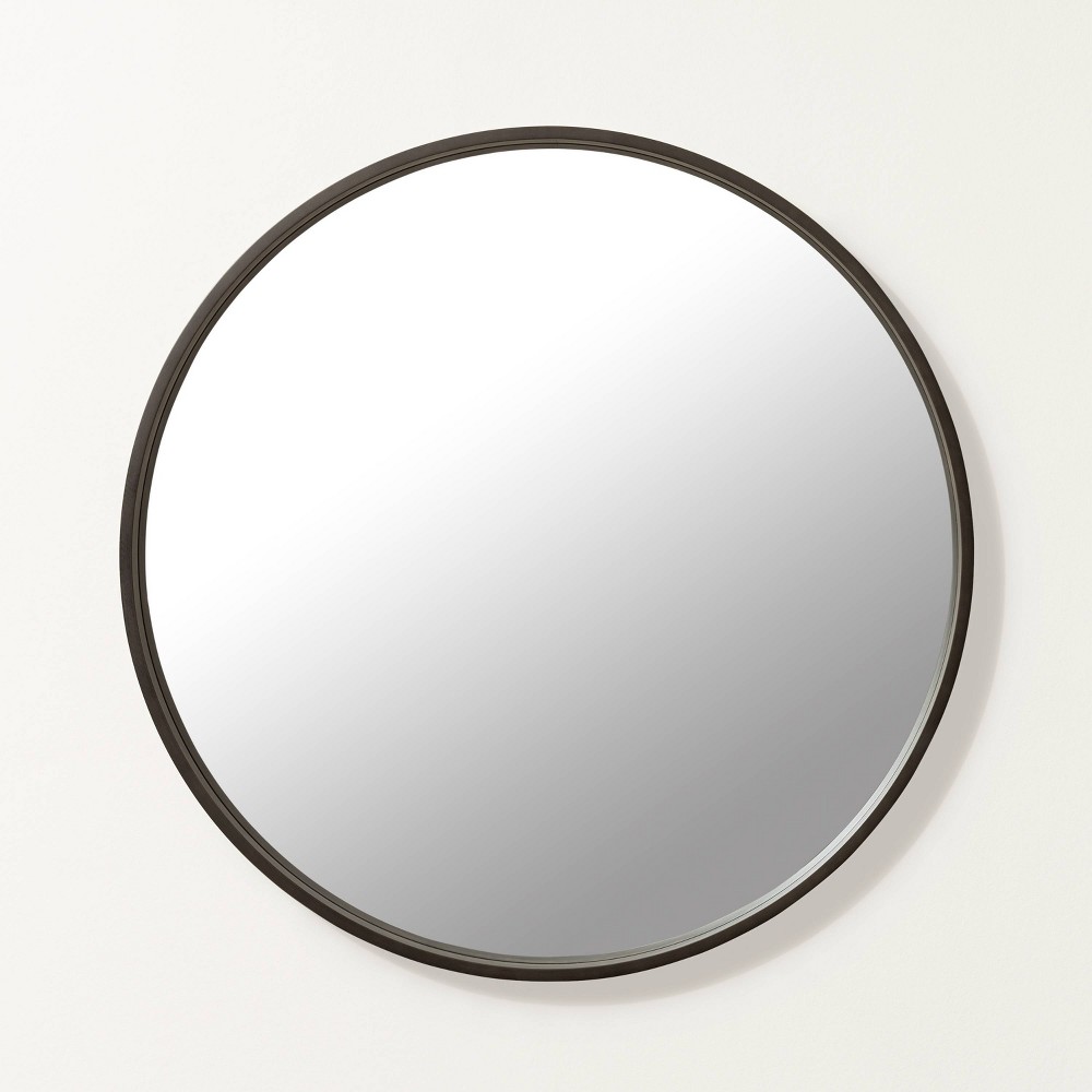 Heritage Round framed mirror - Matte Black