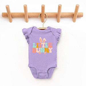 The Juniper Shop Little Bunny Ears Baby Flutter Sleeve Bodysuit - 1 of 2
