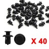 Unique Bargains 40pcs Plastic Rivets Push-type Bumper Clips Kits Fastener Remover for Honda - 4 of 4