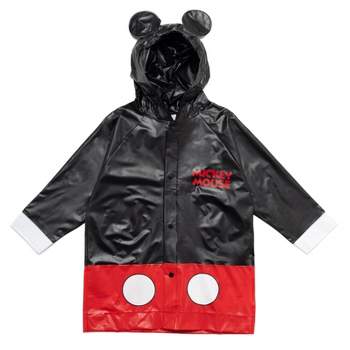 Disney Mickey Mouse Waterproof Hooded Rain Jacket Coat Little Kid