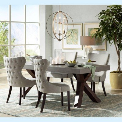 Brushed Nickel Spherical 6-Light Orb Chandelier
