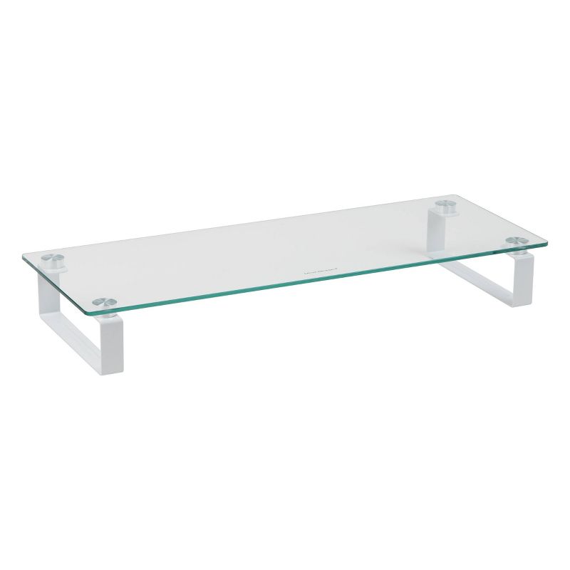 Mind Reader Monitor Stand Office Glass Clear, 5 of 6