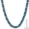 Steeltime Men's stainless steel byzantine necklace. Color Options: Multicolored, Gold/Brown, Silver, Blue/Black, Blue/Gold - 2 of 4