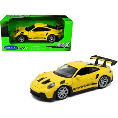 Porsche 911 GT3 RS (992) Yellow "NEX Models" Series 1/24 Diecast Model Car by Welly