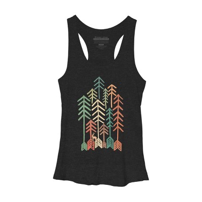 Women's Design By Humans Deer In The Arrow Wilderness By radiomode Racerback Tank Top