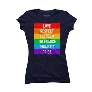 Adult Design By Humans Pride Rights Motto By PINHEAD66 T-Shirt - 1 of 2