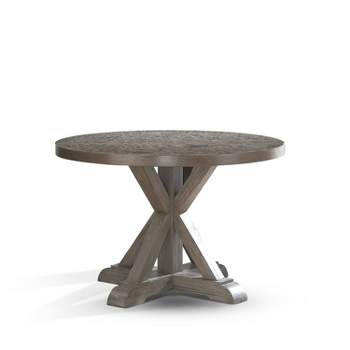48" Molly Round Dining Table Gray - Steve Silver Co.