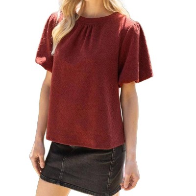 Women's Heart Textured Top - voy