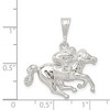 Black Bow Jewelry Sterling Silver Race Horse and Jockey Pendant - 4 of 4