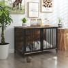 Akoasm Wooden Dog Crate Furniture With Double Doors Indoor - 3 of 4